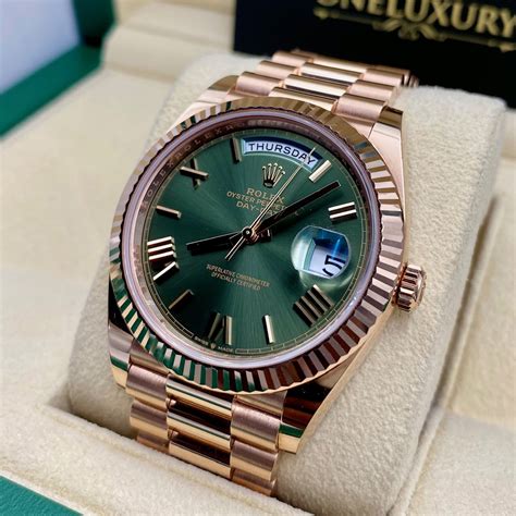 rolex day date rose gold anniversary|rolex everose gold day date.